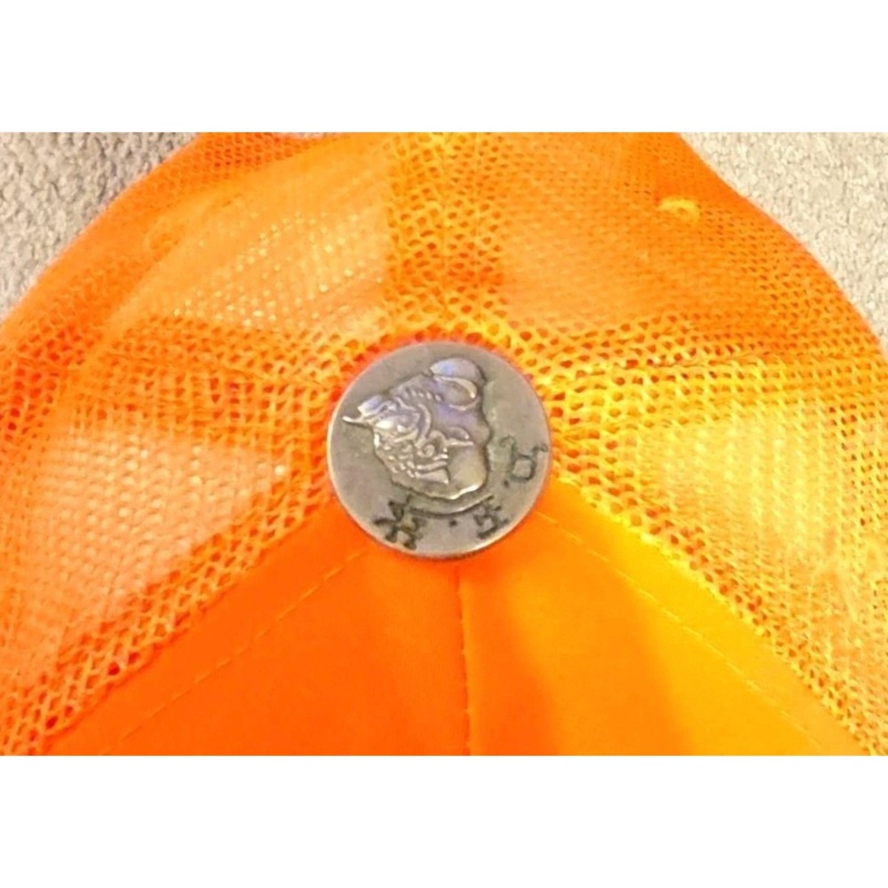 VINTAGE Y2K Ed Hardy Hat‎ Cap Snap Back Orange  Trucker Tattoo Tiger - Picture 6 of 7